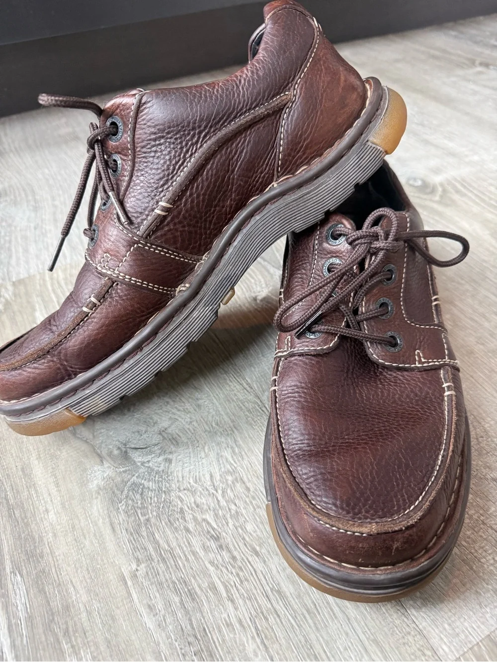 Dr Martens Lubbock Brown Pebbled Leather Casual Oxford Derby Lace-up Shoes 11485